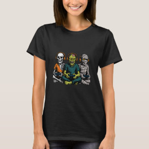 Halloween Skeleton Zombie Mummy Gamer Video Gaming T-Shirt