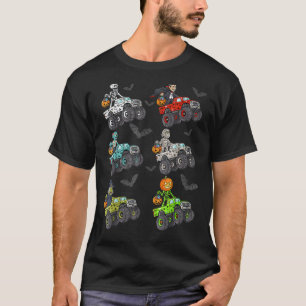 Halloween Skeleton Zombie Riding Monster Truck Vam T-Shirt