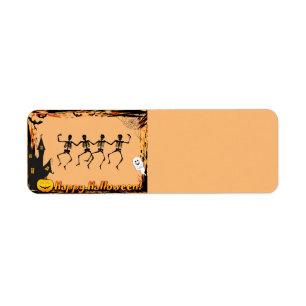 Halloween Skeletons address label