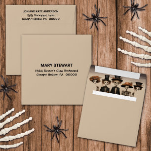 Halloween Skeletons Custom Preaddressed  Envelope