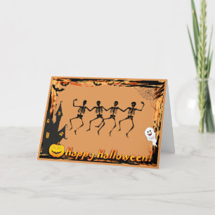 Halloween Skeletons Holiday card
