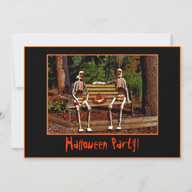 Halloween Skeletons Invitation (Front)