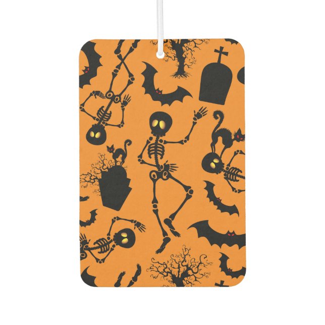 Halloween Skeletons Macabre Dance Car Air Freshener (Front)