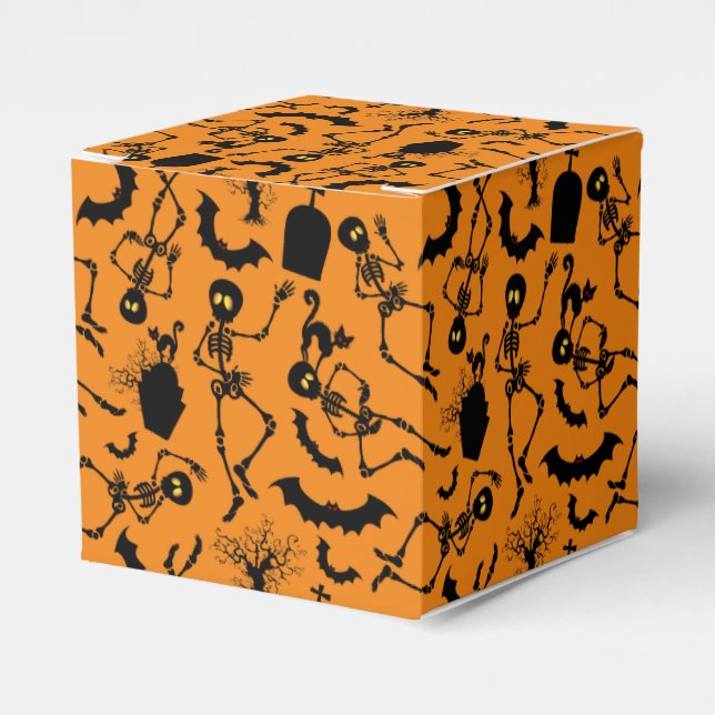 Halloween Skeletons Macabre Dance Favour Box (Front Side)
