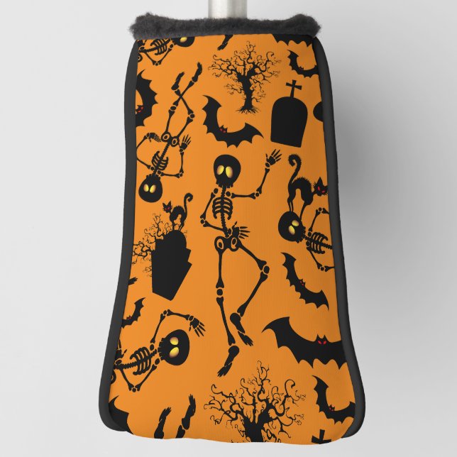 Halloween Skeletons Macabre Dance Golf Head Cover (Rotate 90)