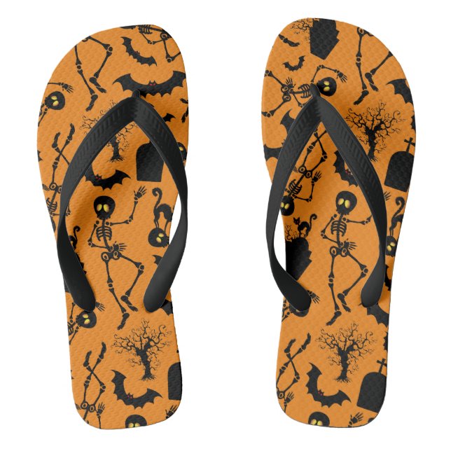 Halloween Skeletons Macabre Dance Jandals (Footbed)