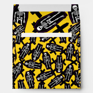 Halloween Skeletons Pattern Envelope