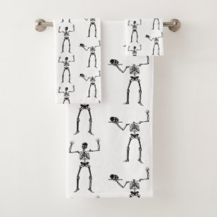 Halloween Skeletons, Trick Or Treat, Boo Bath Towel Set