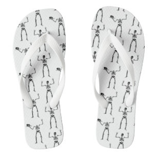 Halloween Skeletons, Trick Or Treat, Boo Jandals