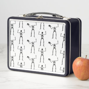 Halloween Skeletons, Trick Or Treat, Boo Metal Lunch Box