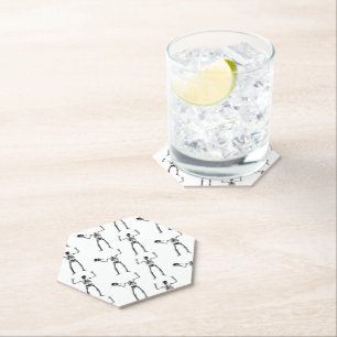 Halloween Skeletons, Trick Or Treat, Boo Paper Coaster