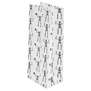Halloween Skeletons, Trick Or Treat, Boo Wine Gift Bag