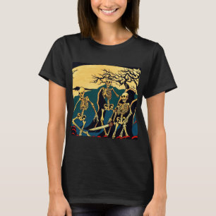 Halloween - Skeletons Woodcut 4 T-Shirt