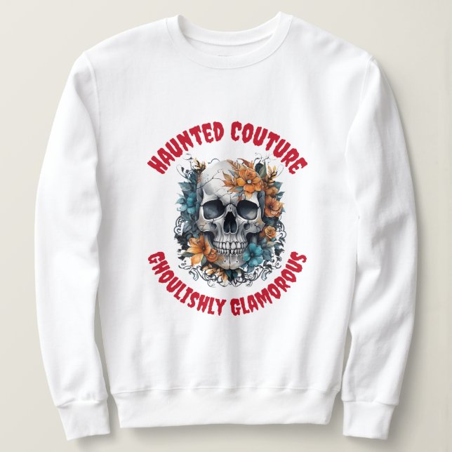 Halloween Skull 1 Sweatshirt (Design Front)