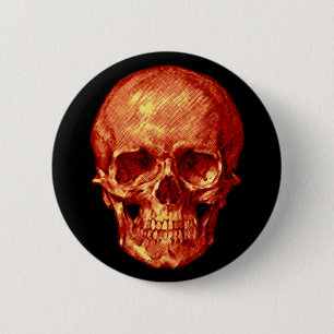Halloween Skull 6 Cm Round Badge