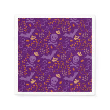 Halloween Skull and Crossbones Pattern