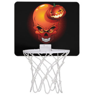 Halloween Skull and Pumpkin Mini Basketball Hoop