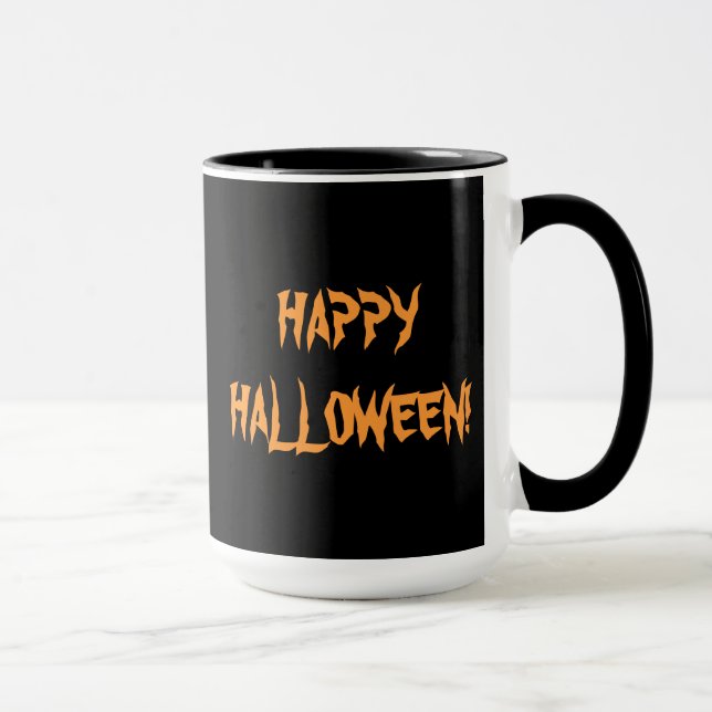 Halloween Skull and Pumpkin Mug (Right)