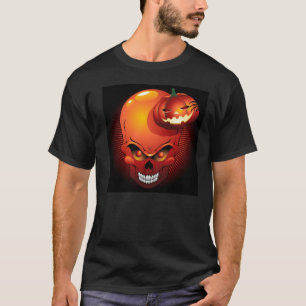 Halloween Skull and Pumpkin T-Shirt
