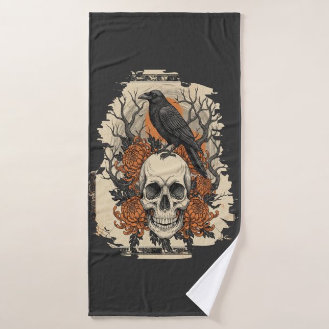 Halloween Skull Bath Towel (Bath Towel)