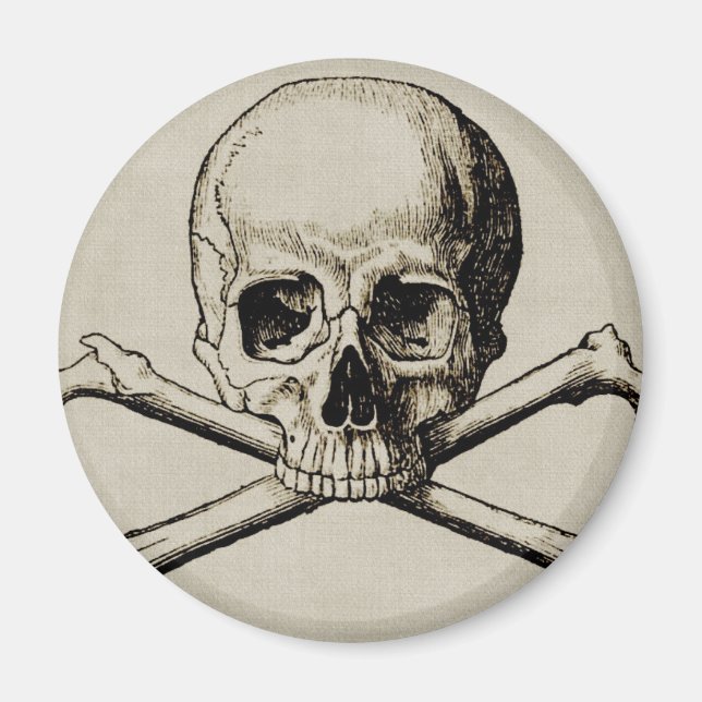 Halloween Skull Bone Magnet (Front)