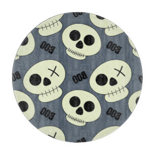 Halloween Skull, Boo Childish Design. Cutting Board