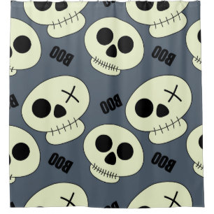 Halloween Skull, Boo Childish Design. Shower Curtain
