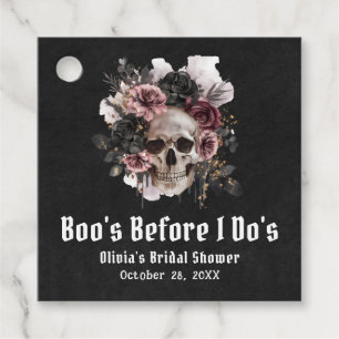 Halloween Skull Boo's Before I Do's Bridal Shower Favour Tags