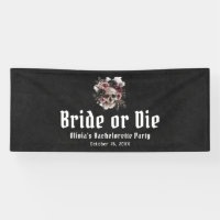 Halloween Skull Bride or Die Bachelorette Party