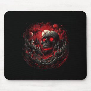 Halloween Skull Castle For Men Women  Mouse Pad