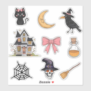 Halloween skull,cat,Moon,crow,haunted house, Pack 