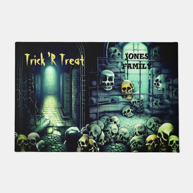 Halloween Skull Cellar Doormat (Front)