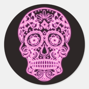 Halloween Skull Classic Round Sticker