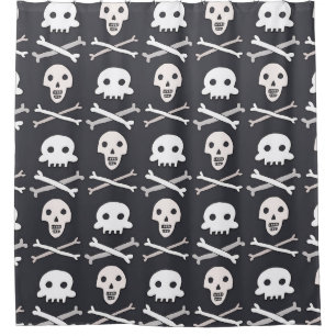 Halloween Skull Colourful Pattern Shower Curtain