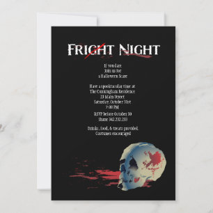 Halloween Skull Costume Party Invitation