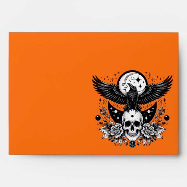 Halloween Skull Envelope (Front)