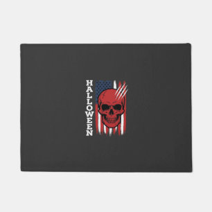 Halloween Skull Flag Vector Design_1 Doormat