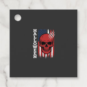 Halloween Skull Flag Vector Design_1 Favour Tags
