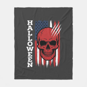 Halloween Skull Flag Vector Design_1 Fleece Blanket