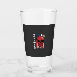 Halloween Skull Flag Vector Design_1 Glass