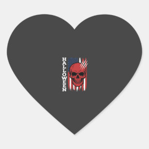 Halloween Skull Flag Vector Design_1 Heart Sticker