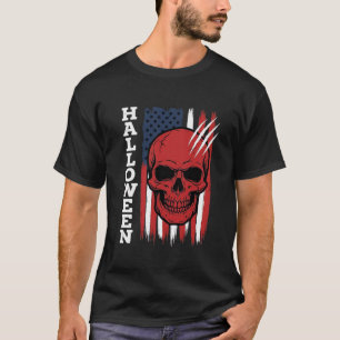 Halloween Skull Flag Vector Design_1 T-Shirt