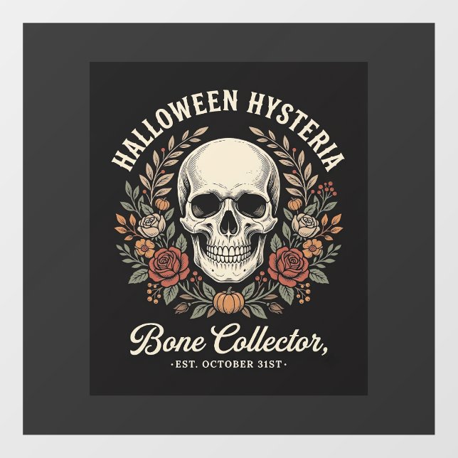 Halloween Skull Floral Bone Collector Design_1 (Sheet)