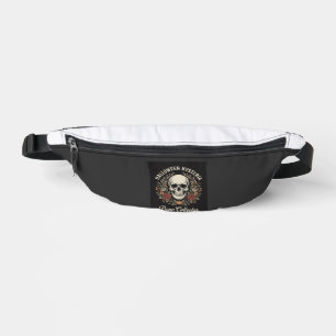 Halloween Skull Floral Bone Collector Design_1 Bum Bags