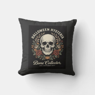 Halloween Skull Floral Bone Collector Design_1 Cushion
