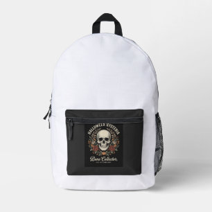 Halloween Skull Floral Bone Collector Design_1 Printed Backpack