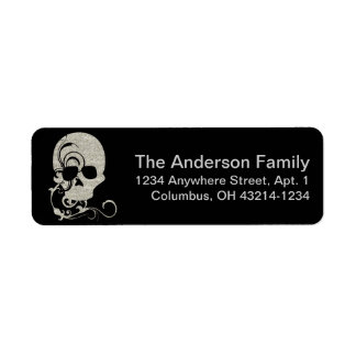 Halloween Skull Glitter Texture 1 Address Labels
