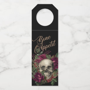 Halloween, Skull, Gothic Halloween, Party supplies Bottle Tag