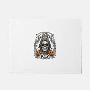 Halloween Skull Graphic Vintage Engraving Shirt Ar Doormat