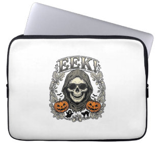 Halloween Skull Graphic Vintage Engraving Shirt Ar Laptop Sleeve
